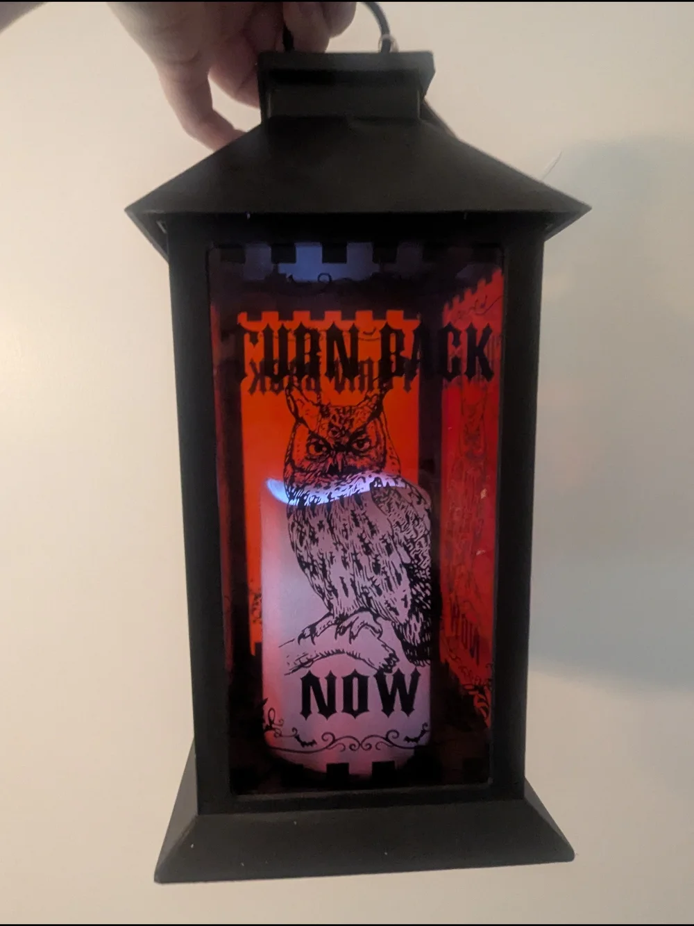 Harry Potter Hedwig Halloween Lantern Color Changing Light Candle, Turn Back Now